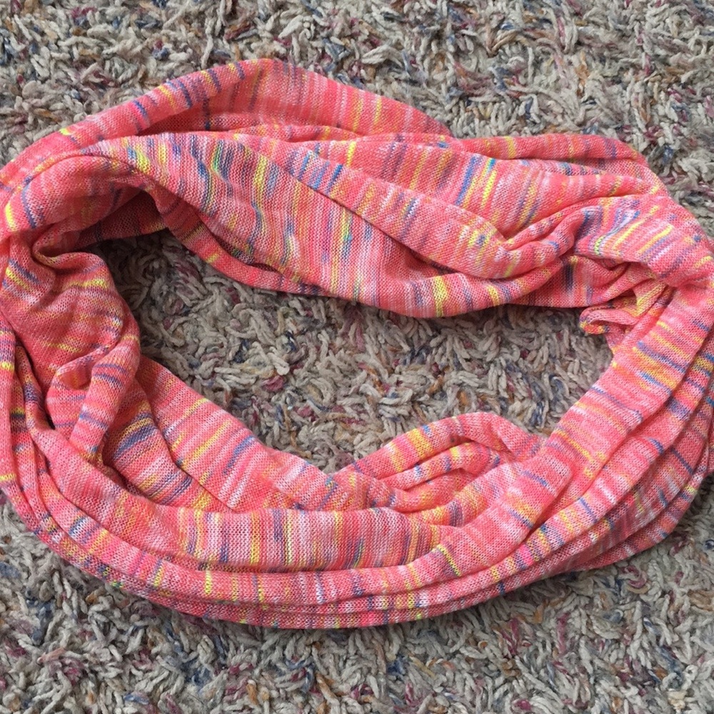 Never worn SO multi-colored infinity scarf